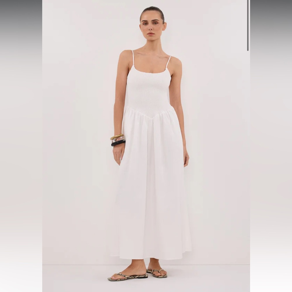 DISSH Milano White Cotton Midi Dress